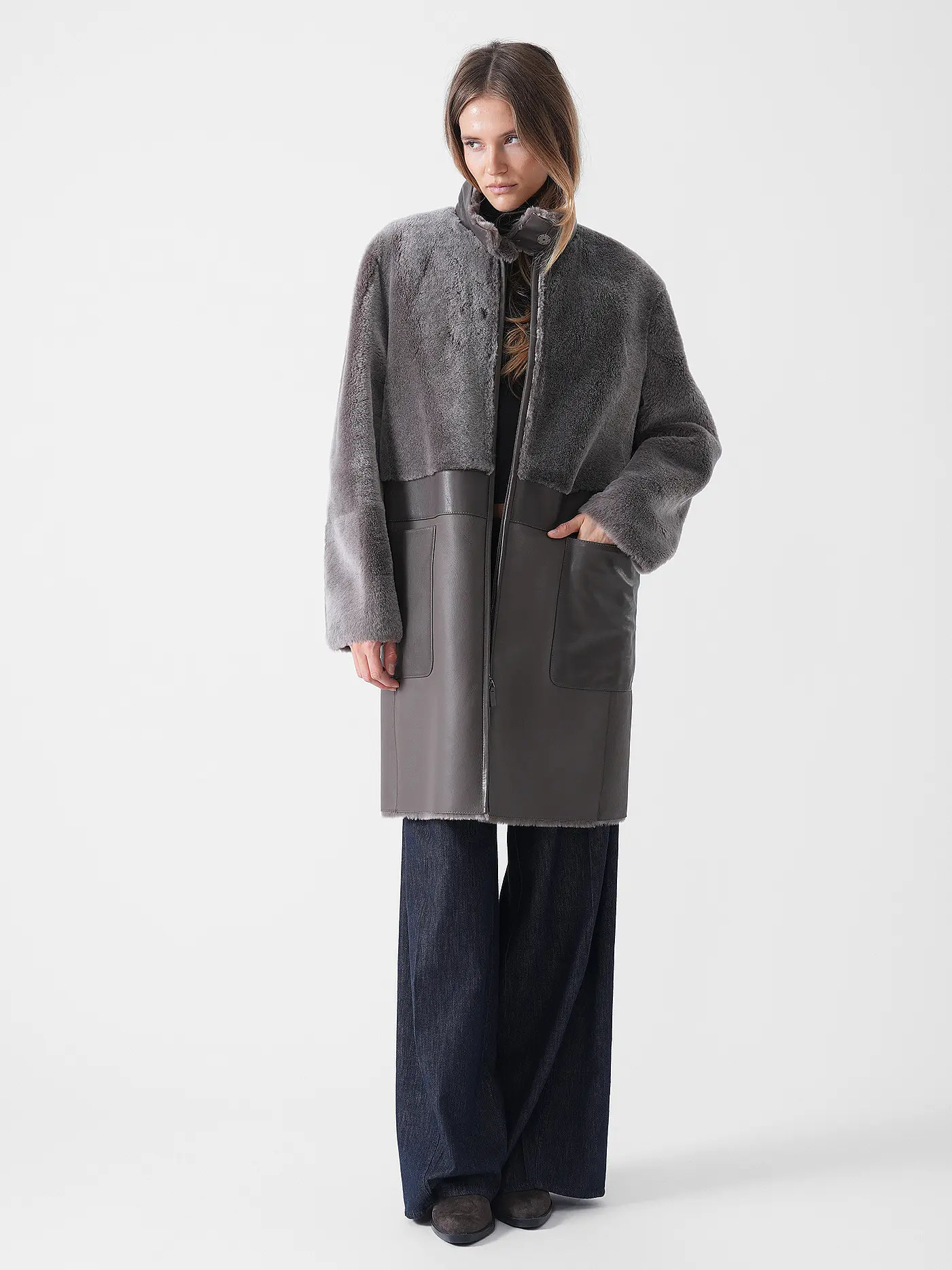 EMPORIO ARMANI | Lammfellmantel | 